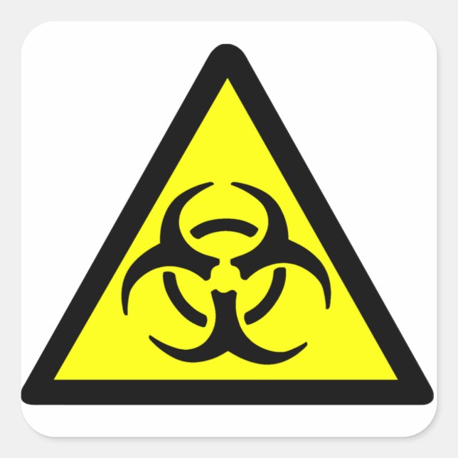 Biohazard Symbol Square Sticker (Front)