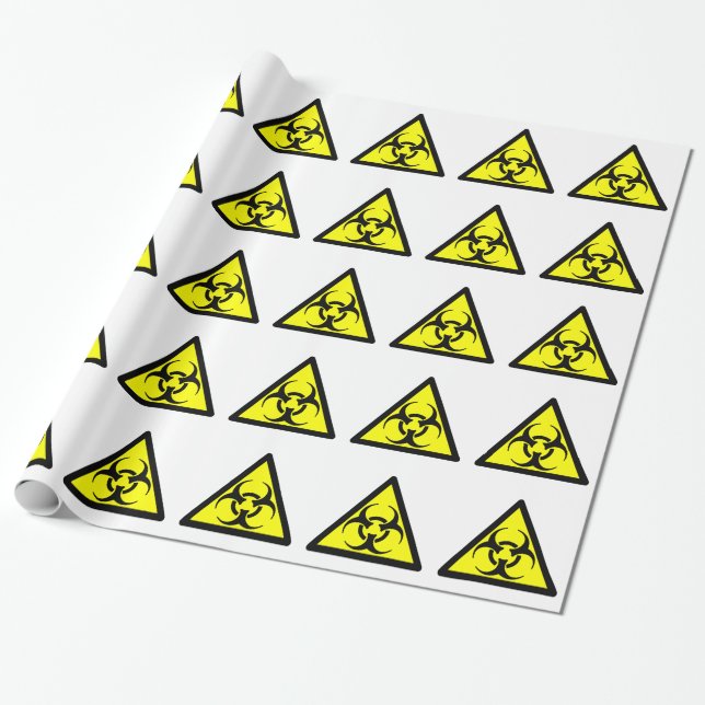 Biohazard Symbol Wrapping Paper (Unrolled)