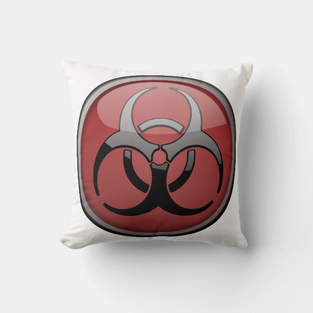 BioHazard Toxic Throw Pillow (Front)