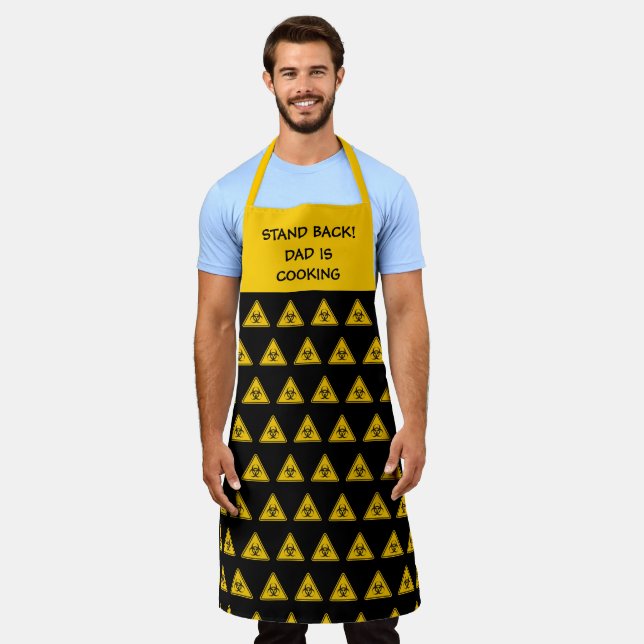 Biohazard Triangle Sign Pattern Apron (Worn)
