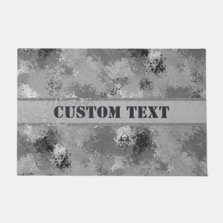 Biohazard Urban Camo Doormat w/ Custom Text