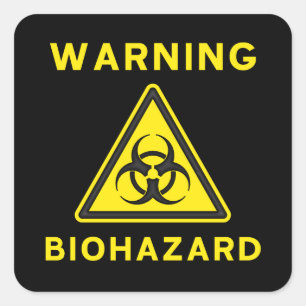 Biohazard Warning Sticker