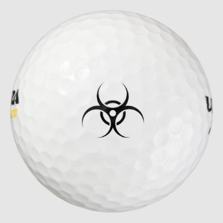 Biohazard Warning Symbol Golf Balls