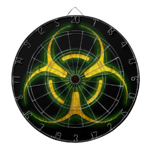 Biohazard Zombie Warning Dartboard