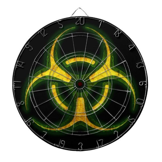 Biohazard Zombie Warning Dartboard (Front)
