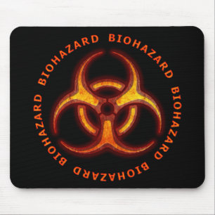 Biohazard Zombie Warning Mouse Pad