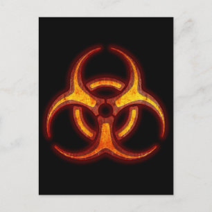 Biohazard Zombie Warning Postcard
