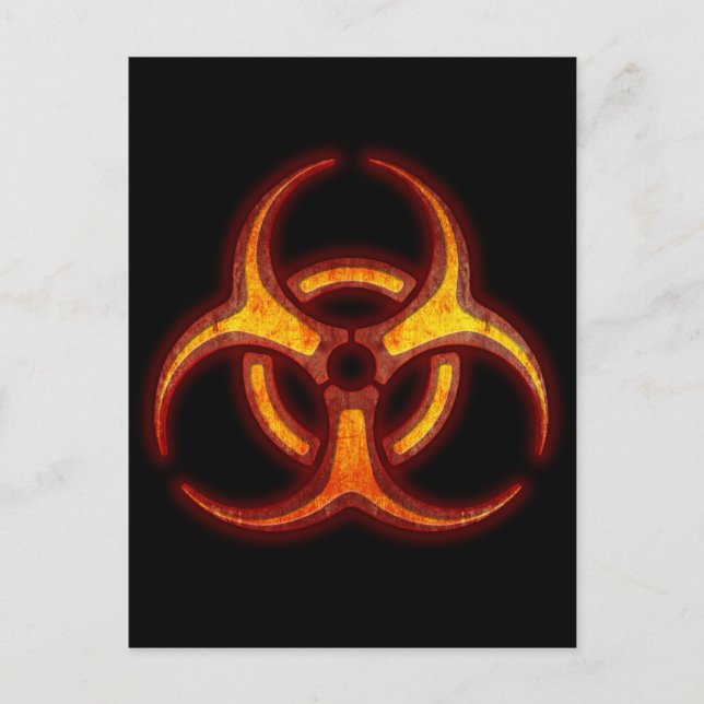 Biohazard Zombie Warning Postcard (Front)