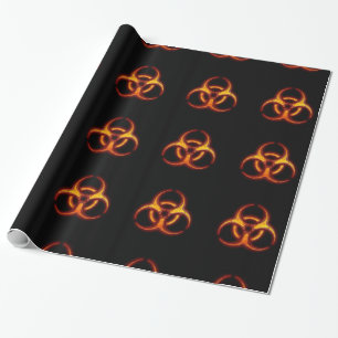 Biohazard Zombie Warning Wrapping Paper