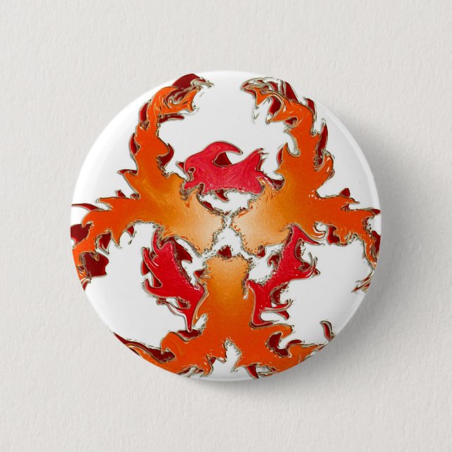 Biohazzard_white 2 Inch Round Button (Front)