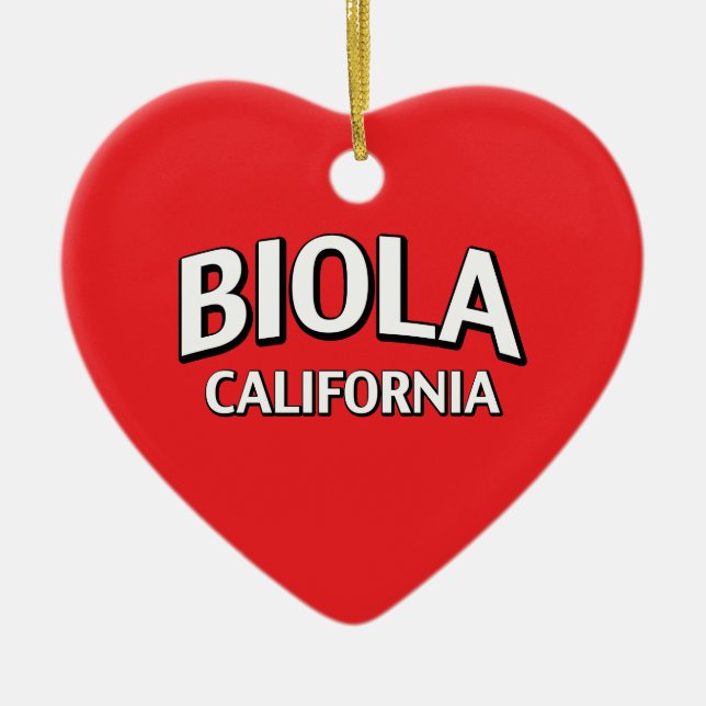 Biola California Ceramic Ornament (Front)