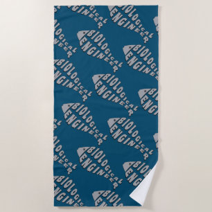 Biological Engineer Grey Fish Beach Towel