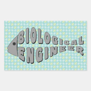 Biological Engineer Grey Fish Sticker