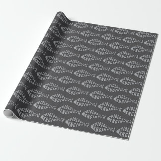 Biological Engineer Grey Fish Wrapping Paper