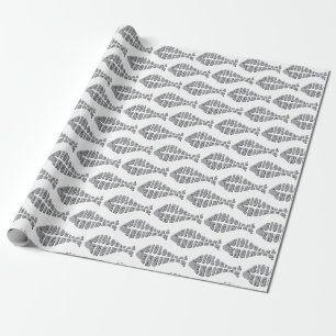 Biological Engineer Grey Fish Wrapping Paper
