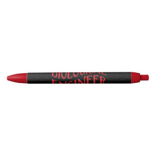 Biological Engineer Text Black Ink Pen