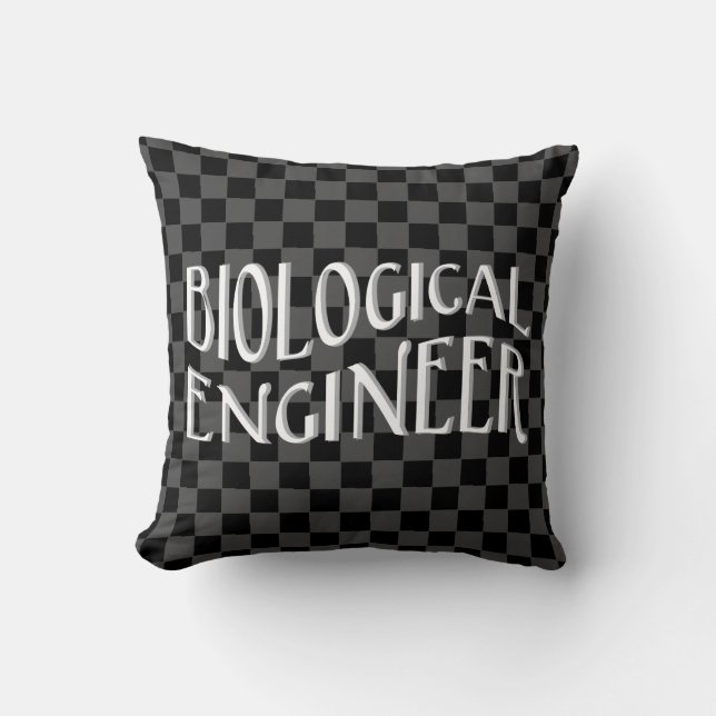 Biological Engineer Text Throw Pillow (Front)