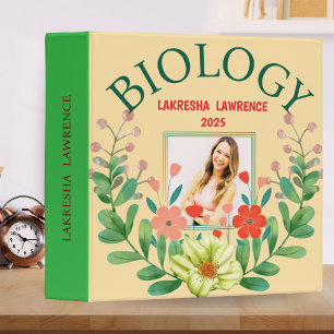Biologie Filles Classeurs Crean Cute Floral Nom pe