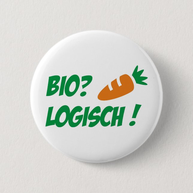 Biologisch 2 Inch Round Button (Front)