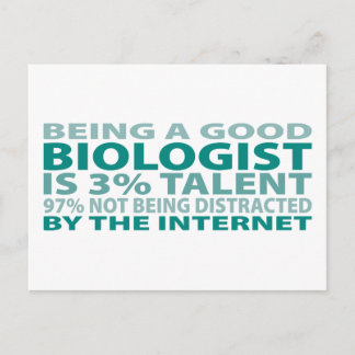 Biologist 3% Talent Postcard