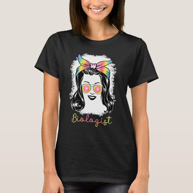 Biologist Apparel Biology for Women Job Title T-Shirt (Front)