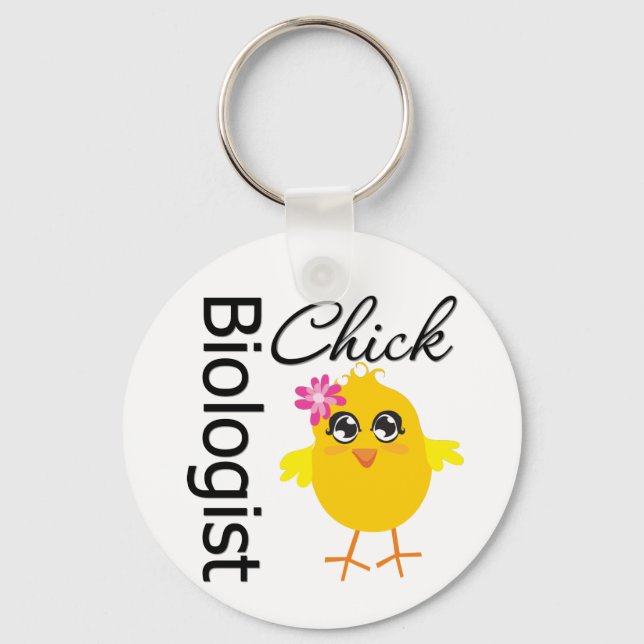 Biologist Chick Keychain (Front)