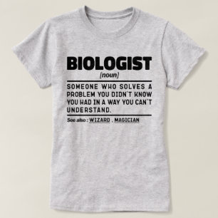 Biologist Noun Science Lover Cool Biology Student  T-Shirt