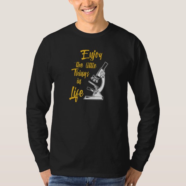 Biology Biologist Microscope Laboratory T-Shirt (Front)