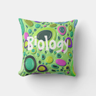 Biology cells science cytology study student funny throw pillow