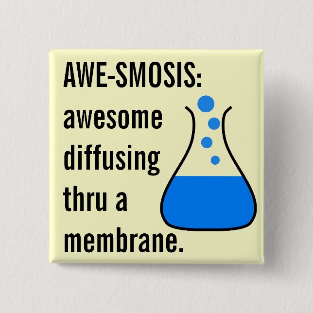 Biology & Chemistry: Teaching Science is Awesome 2 Inch Square Button (Front)