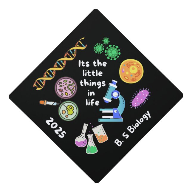 biology college graduation cap topper (Front)