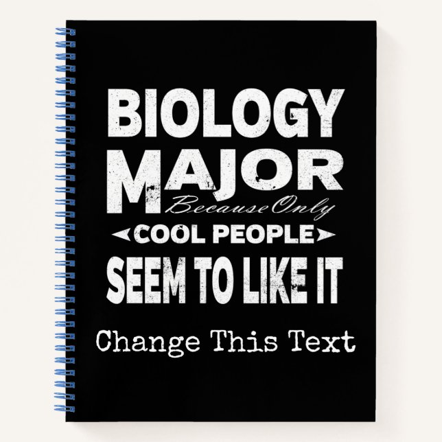 Biology College Major Only Cool People Like It Notebook (Front)
