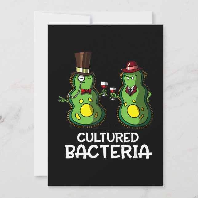 biology cultured bacteria funny student science holiday card (Front)