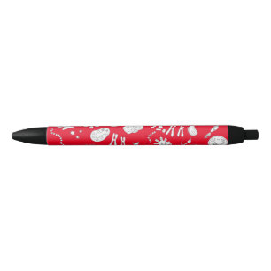 Biology diagram design white and red black ink pen