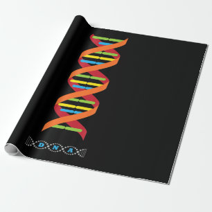 biology dna molecule  science teacher genes wrapping paper