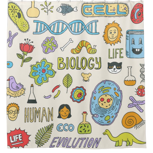 Biology. Hand drawn. Vintage illustration.  (Front)