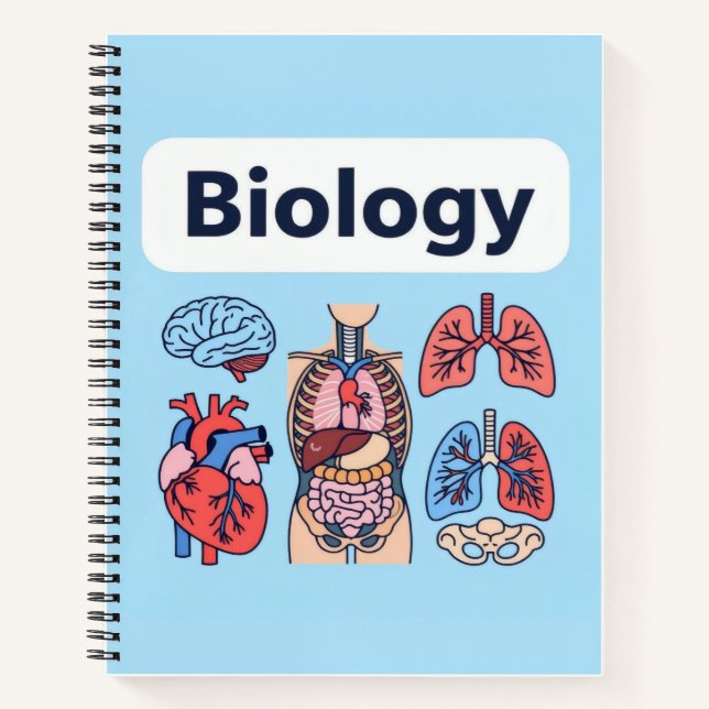 Biology Human Anatomy Organs Educational Notebook  (Front)