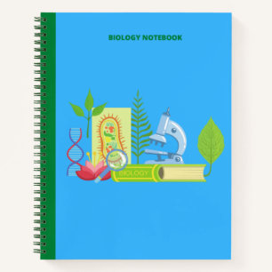 BIOLOGY ICONS (BLUE) NOTEBOOK