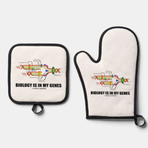 Biology Is In My Genes DNA Replication Oven Mitt & Pot Holder Set