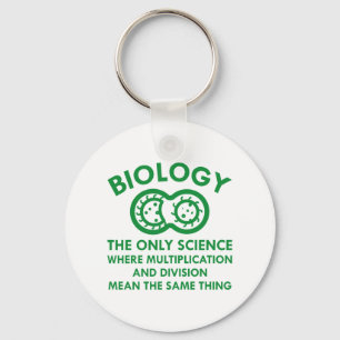 Biology Is In My Genes Keychain