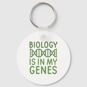 Biology Is In My Genes Keychain