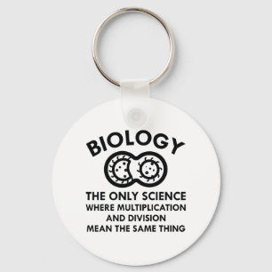 Biology Is In My Genes Keychain