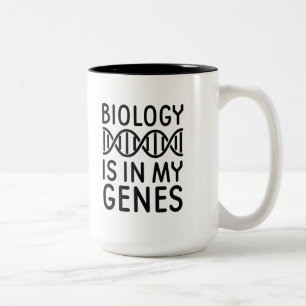 Biology Is In My Genes Two-Tone Coffee Mug