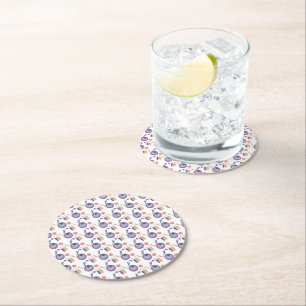 Biology Lab Teacher Class Round Paper Coaster