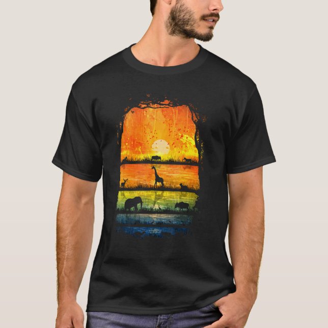 Biology Of African Savannahs Habitats Elephant Gir T-Shirt (Front)