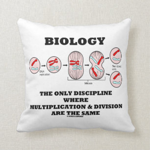 Biology Only Discipline Multiplication Division Throw Pillow