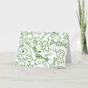 Biology Pattern Thank You Card