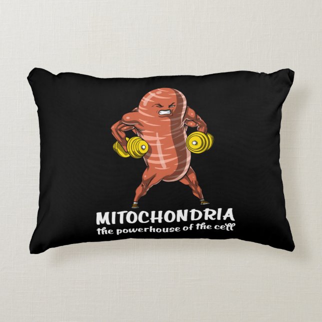 Biology Science Mitochondria Funny Joke Accent Pillow (Front)