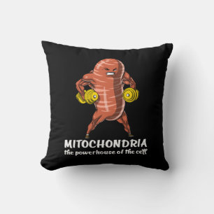Biology Science Mitochondria Funny Joke Throw Pillow