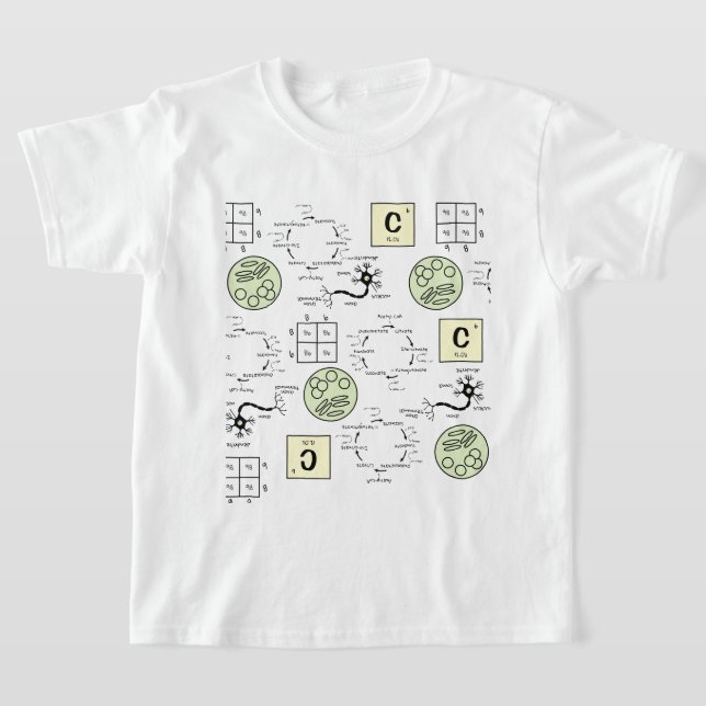 Biology Science Student Cell Genetics Neuron Nerd  T-Shirt (Laydown)